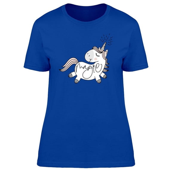 Flying Magic Unicorn Caption Tee Women's -Image by Shutterstock