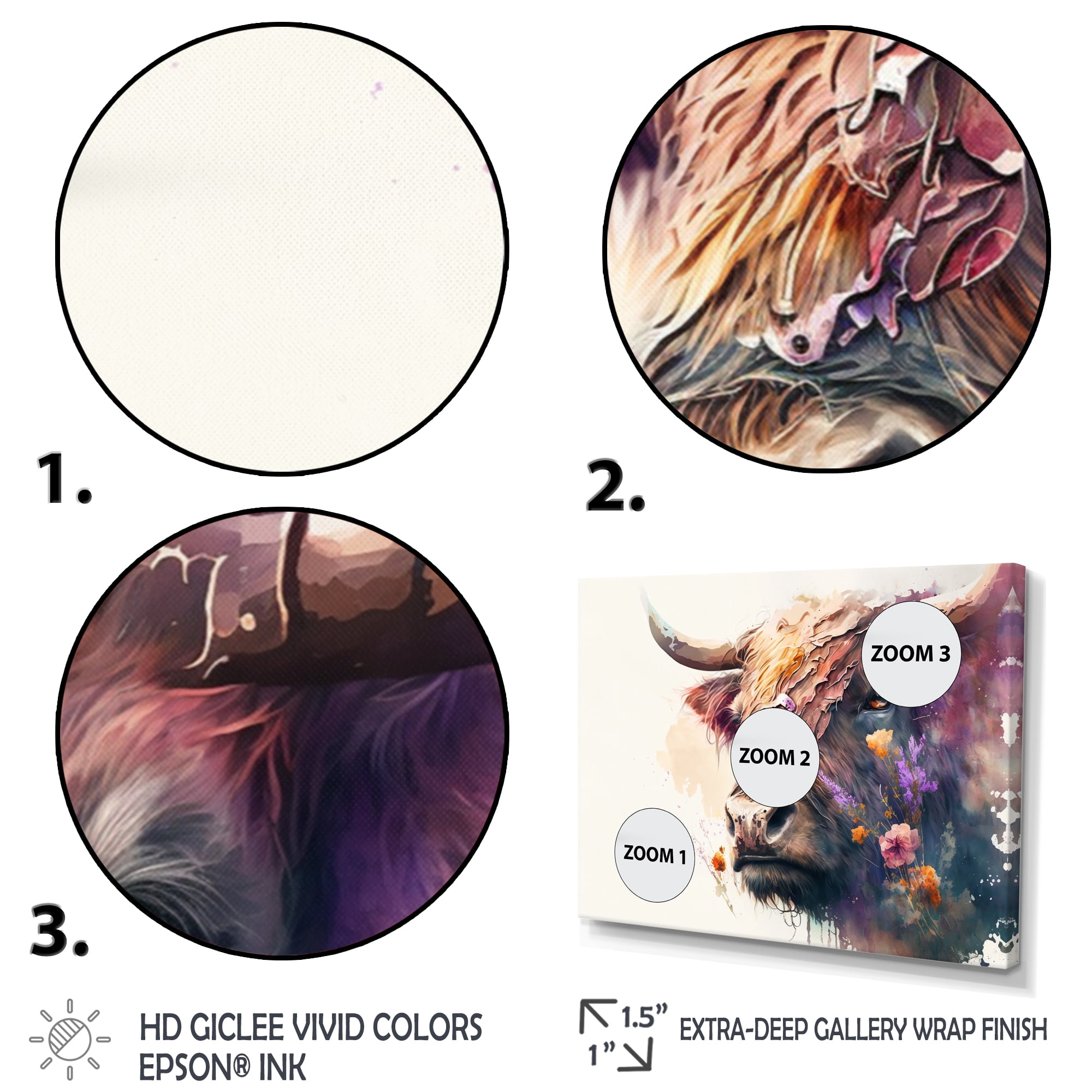 Designart Buffalo In The Wild I Canvas Wall Art