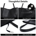 thumbnail image 4 of Bolso monrich de cuero vegano negro de 25 litros para mujer y trabajo, 4 of 6