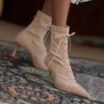 thumbnail image 4 of Vedolay Pumps For Prom Women's Wedge High Heels Wedge Platform Ankle Strap Open Toe High Heels,Beige 7.5, 4 of 5