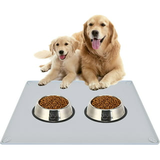 Dog Mat Food Tray, TSV Pet Food Tray for Food and Water Bowls Silicone  Feeding Placemat Trays to Put under Pet Food Bowls Animal Food Bowl  Waterproof