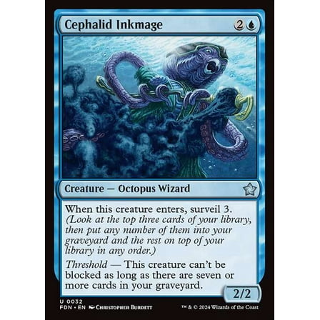 MtG Foundations Uncommon Cephalid Inkmage #32