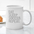 thumbnail image 3 of CafePress - Eat Sleep Soccer Repeat Mugs - 11 oz Ceramic Mug - Novelty Coffee Tea Cup, 3 of 4