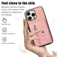 thumbnail image 2 of For Iphone 14 Pro Zipper Rfid Card Slot Phone Case With Short Lanyard(Rose, iPhone 14, 2 of 7