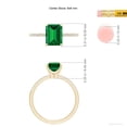 thumbnail image 5 of ANGARA Lab Grown 1.5 Ct Peg Head Emerald-Cut Emerald Classic Engagement Ring in 14K Yellow Gold for Women (Size-8x6mm) | May Birthstone, Anniversary, Jewelry Gift for Women | Lab Grown Emerald Ring, 5 of 8