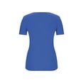thumbnail image 7 of Gbsyewxs Womens Tops V Neck Short Sleeve Solid Color Slim Casual Summer T Shirts For Women Blue, 7 of 7