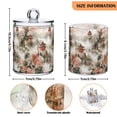 thumbnail image 5 of Yayeee 4 Pack Qtip Holder Bathroom Cotton Swab Canister with Lid Clear Dispenser Set, Red Mountain Pattern, 5 of 6