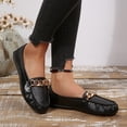 thumbnail image 6 of Dweltoz Penny Loafers for Women Business Casual Comfortable Walking Shoes Lightweight Slip on Classic Dressy Shoes,Black 36, 6 of 9