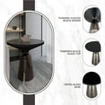 thumbnail image 5 of LeisureMod 19" Round End/Side Table with Glass Top and Black Powder-Coated Iron Rim Tempered Glass Pedestal Base No Assembly for Modern Home, Living Room Tully Collection in Grey/Black, 5 of 18