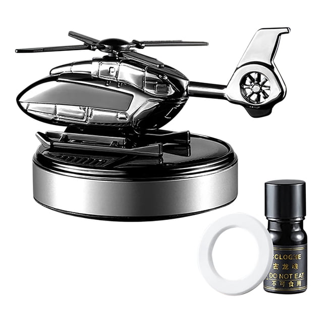 Car Mounted Perfume Car Accessories Solar Auto Rotating Aircraft Aromatherapy Car Perfume 10ml