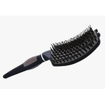 QUARA-PRO Curved Vented Boar Bristle Styling Hair Brush For Any Hair Type Men, Women & Kids