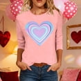 thumbnail image 1 of TaTaai Women's A 3/4 Sleeve Christmas Printed Round-neck Top Gift, 1 of 6