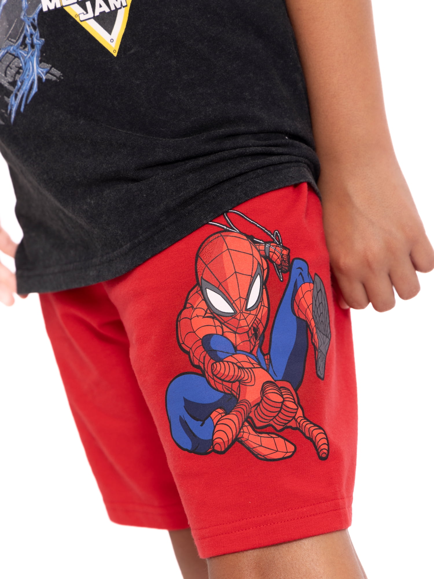 Marvel Monster Jam Boys Graphic T-Shirt and Matching Shorts Set, 2-Piece, Sizes 4-16
