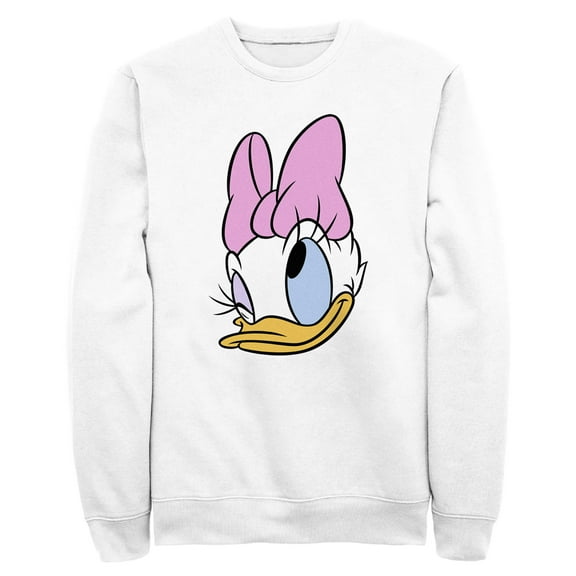 Men's Mickey & Friends Daisy Duck Wink Sweatshirt White Small