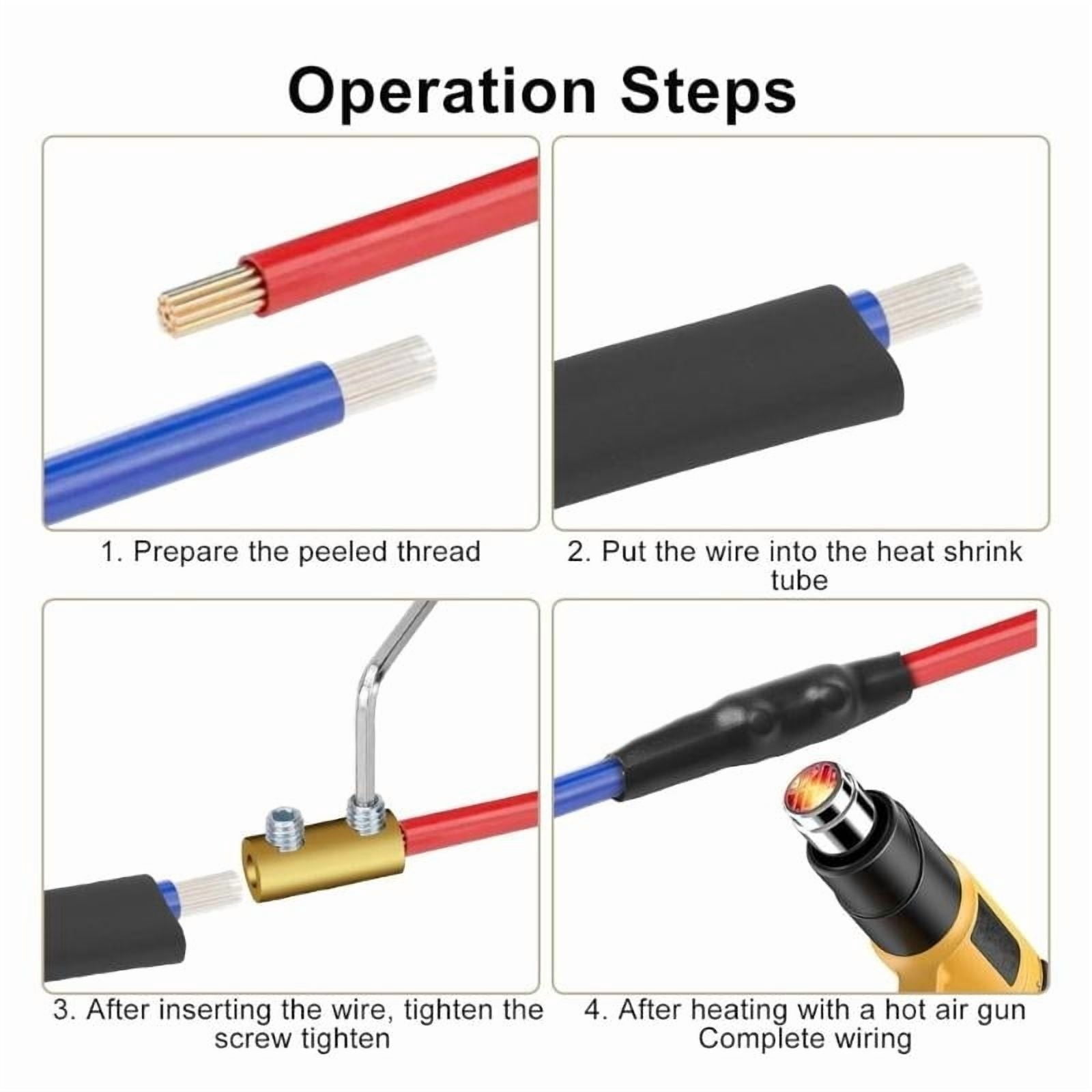 Multipurpose 30pcs 10 AWG Wire Butt Connectors Easy Insulated Straight Crimps for Efficient Electrical Connections