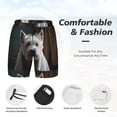 thumbnail image 5 of Haiem Dog Wrapped in Towel 1 Mens Swim Trunks with Compression Liner 2 in 1 Swimming Shorts Stretch Swimwear Quick Dry,Board Shorts-3X-Large, 5 of 9