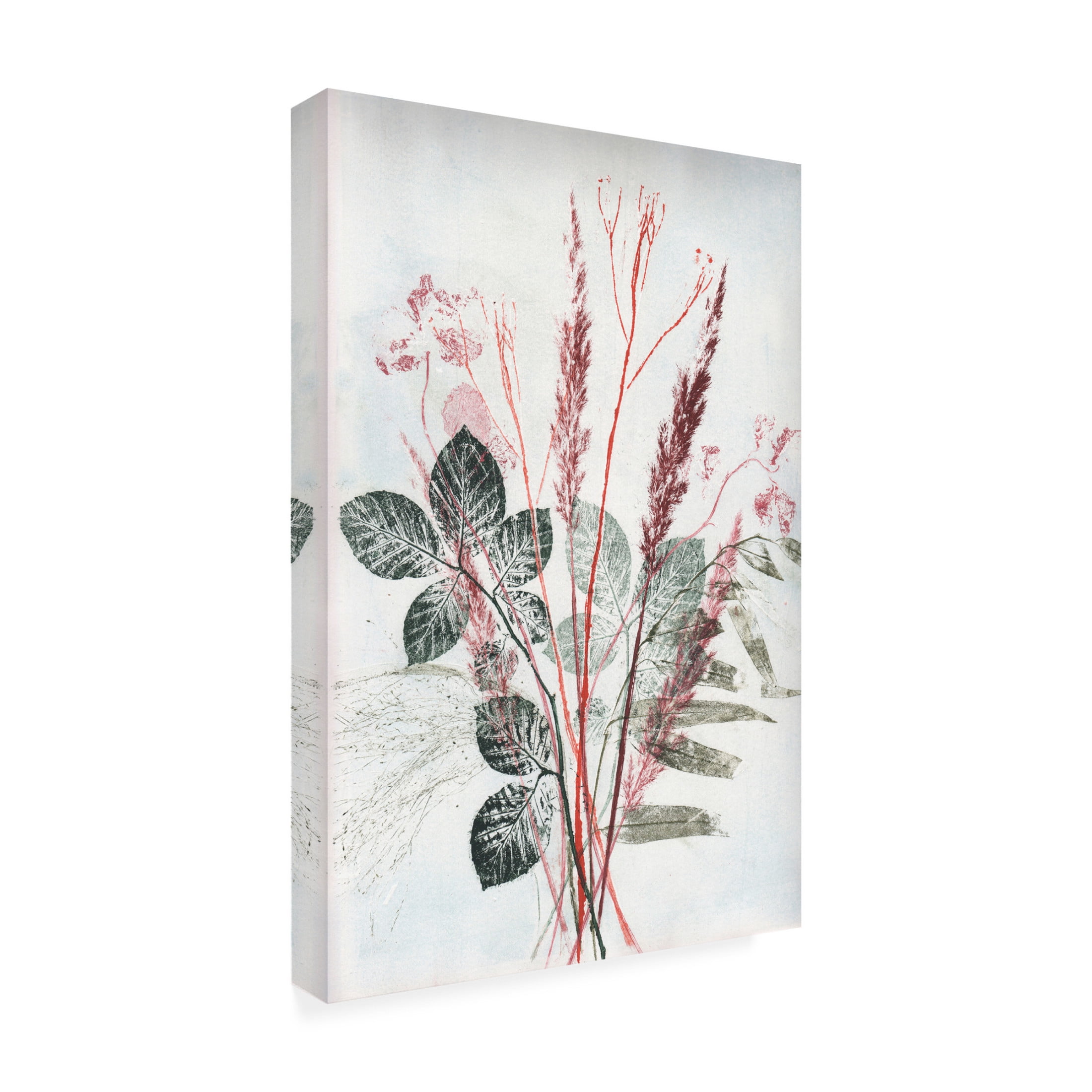 Canvas Wall Art - Pernille Folcarelli 'Bouquet 2 Red Green' Wall Art for Living Room, Bedroom, or Office Décor by Trademark Fine Art - 16 x 24 Inches