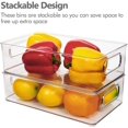 thumbnail image 7 of Plastic Refrigerator Organizer Bins, Clear Stackable Food Storage Bins for Pantry,Fridge,Cabinet,Kitchen Organization and Storage, BPA Free, 10x 6 x 3 inches, 7 of 7