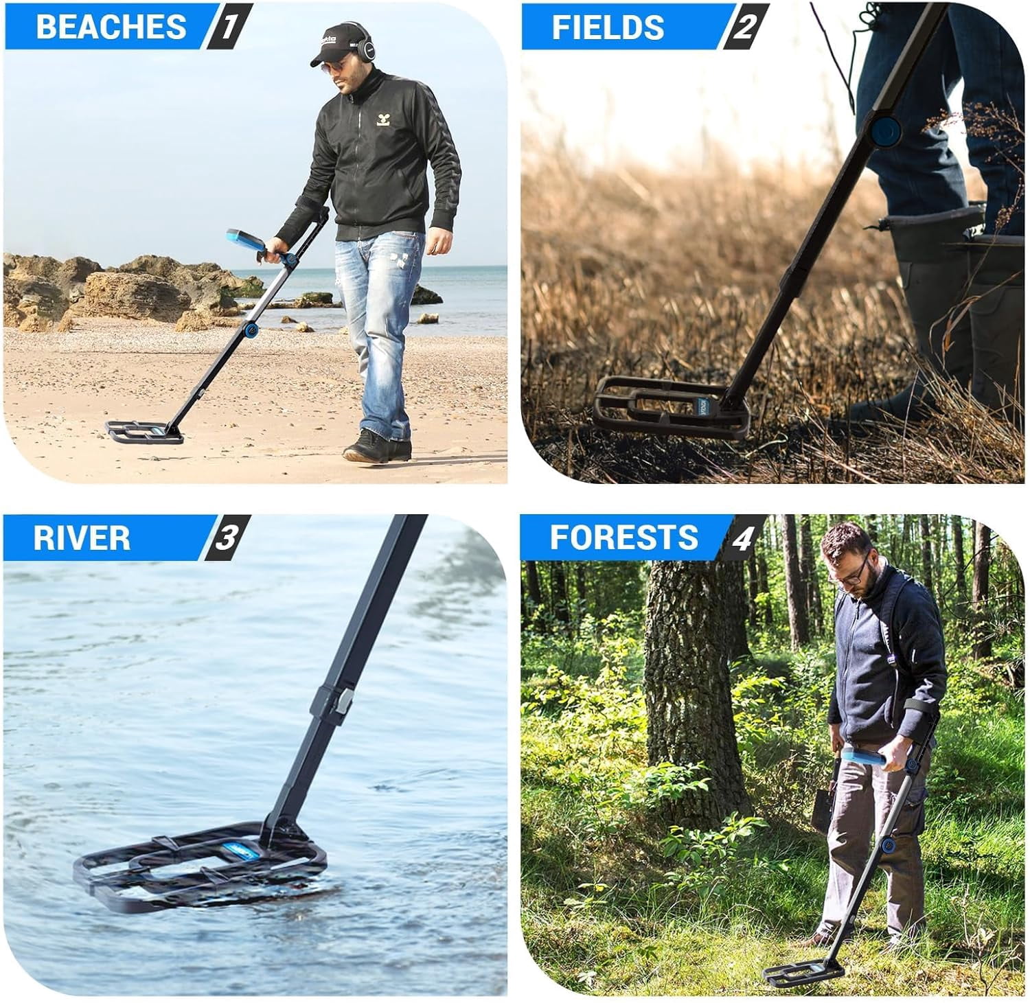 NOVORIK 11" Metal Detector for Adults Professional