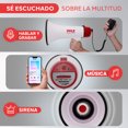 thumbnail image 4 of Megáfono con Altavoz y Sirena Integrada Pyle, Batería Recargable, Jack Auxiliar, 40W, Alcance de 914 Metros, Función de Grabación, Ideal para Fútbol, Béisbol, Baloncesto, Animadoras, Entrenadores, 4 of 5