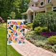 thumbnail image 2 of Yayeee Garden Flag 12" x 18" Double Sided Outdoor Yard Lawn Holiday Decorations, Abstract Triangles, 2 of 6