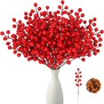thumbnail image 1 of Holiday Splendor - 40-Piece Red Berry and Pinecone Christmas Decor Set, 1 of 6