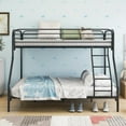 thumbnail image 7 of Kacho Metal Bunk Bed Twin Over Full, Heavy Duty Bed with Safety Guardrails, Space-Saving Design, Steel Bed for Teens Adults, School, Bedroom, Assembly Required, Black, 7 of 7