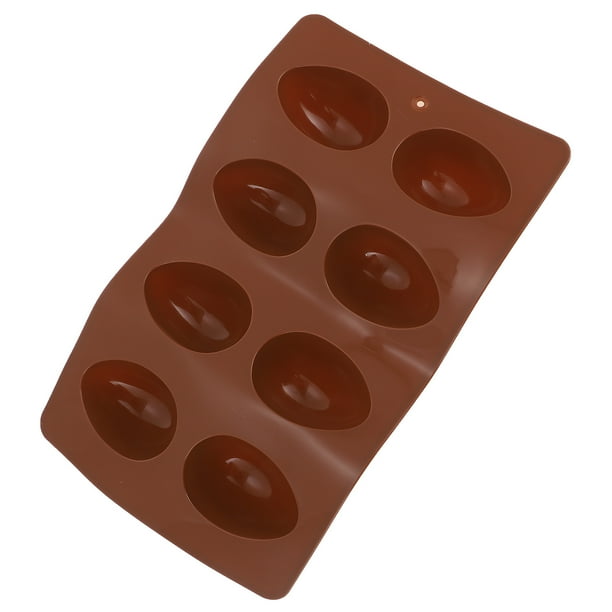 Molde de silicona para 8 cavidades con forma de huevo de Pascua, ideal para chocolate, dulces, cupcakes, gelatina, repostería y cubitos de hielo.