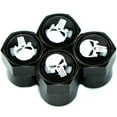 thumbnail image 1 of The Punisher Skull Head 4 Pc. Set Valve Tire Stem Cap Cover Car Motorcycle Bicycle Black Mental Set CAR-VSC-8, 1 of 4