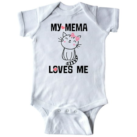 

Inktastic My Mema Loves Me Girls Gift Baby Girl Bodysuit