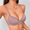 thumbnail image 6 of GEWSEY Women's Full Coverage Bras Lightly Lined Full Coverage Push Up Bras Soft Supportive T Shirt Bra (Purple, 28C), 6 of 9