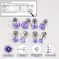thumbnail image 6 of Limerencia Hypoallergenic Cartilage Earrings for Women Men, 4 Pairs Titanium Stud for Sensitive Ears,20G Screw Back with Cubic Zirconia 3/4/5/6mm Piercing Jewelry, 6 of 6