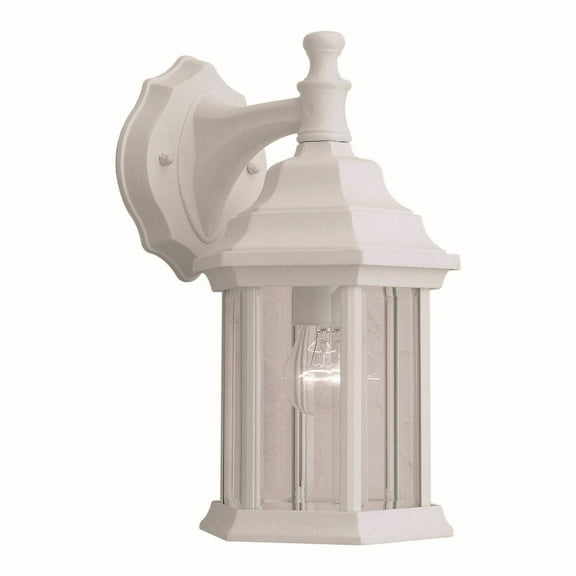 Forte Lighting 1715-01 Outdoor Wall Sconce From The Exterior Lighting Collection - White