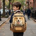 thumbnail image 5 of Xixirimido Cute Corgi Dog 17inch Backpack for Kids Multi-pocket School Bag for Boys Large Capacity Bookbag for Preschool Kindergarten Elementary Students, 5 of 8
