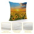 thumbnail image 4 of Creowell Sunflowers Fashion Style Dirt-Resistant Throw Pillow Covers Short Plush Square Design for Couch Sofa Bed Living Room Bedroom - High-Quality 1PC 24x24in, 4 of 5