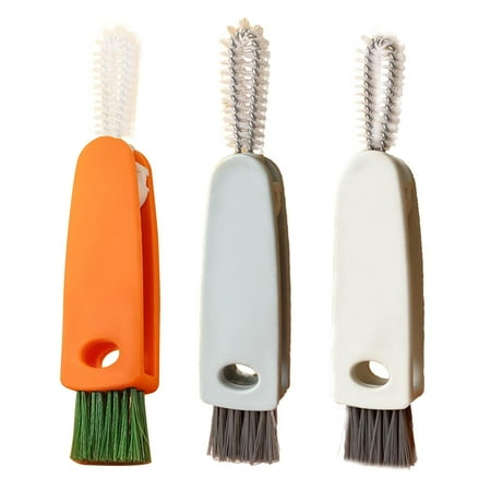 

Silicone Bottle Cleaning Brush|3 in 1 Tiny Bottle Cup Lid Detail Brush|Straw Cleaner Tools Water Bottle Cleaning Crevice Brush for Bottles Kitchen Carrot Clean Brushes