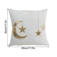 thumbnail image 3 of Funda de almohada de terciopelo con estrellas doradas y media luna Funda de almohada de poliéster, 3 of 6