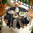 thumbnail image 4 of Round Tablecloth 60 Inch Waterproof flower Polyester Table Cover Stain Wrinkle Free for Dining Room, 4 of 5