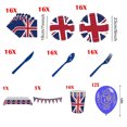 thumbnail image 2 of TIMIFIS Home Decor 126 Pcs Tableware SetTablecloth/Napkins/Cups/Paper Plates/Dinnerware Set/Bunting Flags, Queens Platinum_Jubilee Decorations Party Supplies For 16 Guests Office Decor, 2 of 7