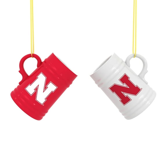 Nebraska Huskers Two-Pack 3" Mini Stein Ornament Set