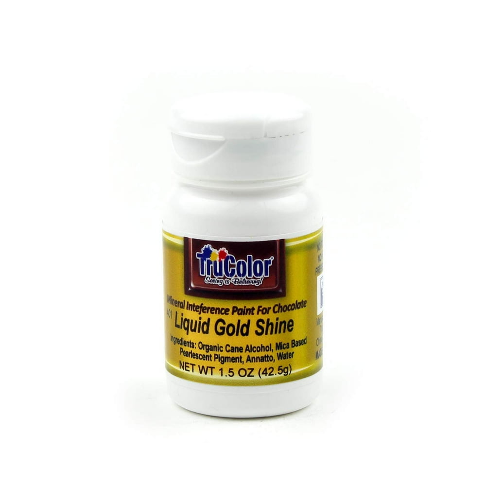 TruColor Liquid Shine 100PercentNatural Metallic Gold Food Color