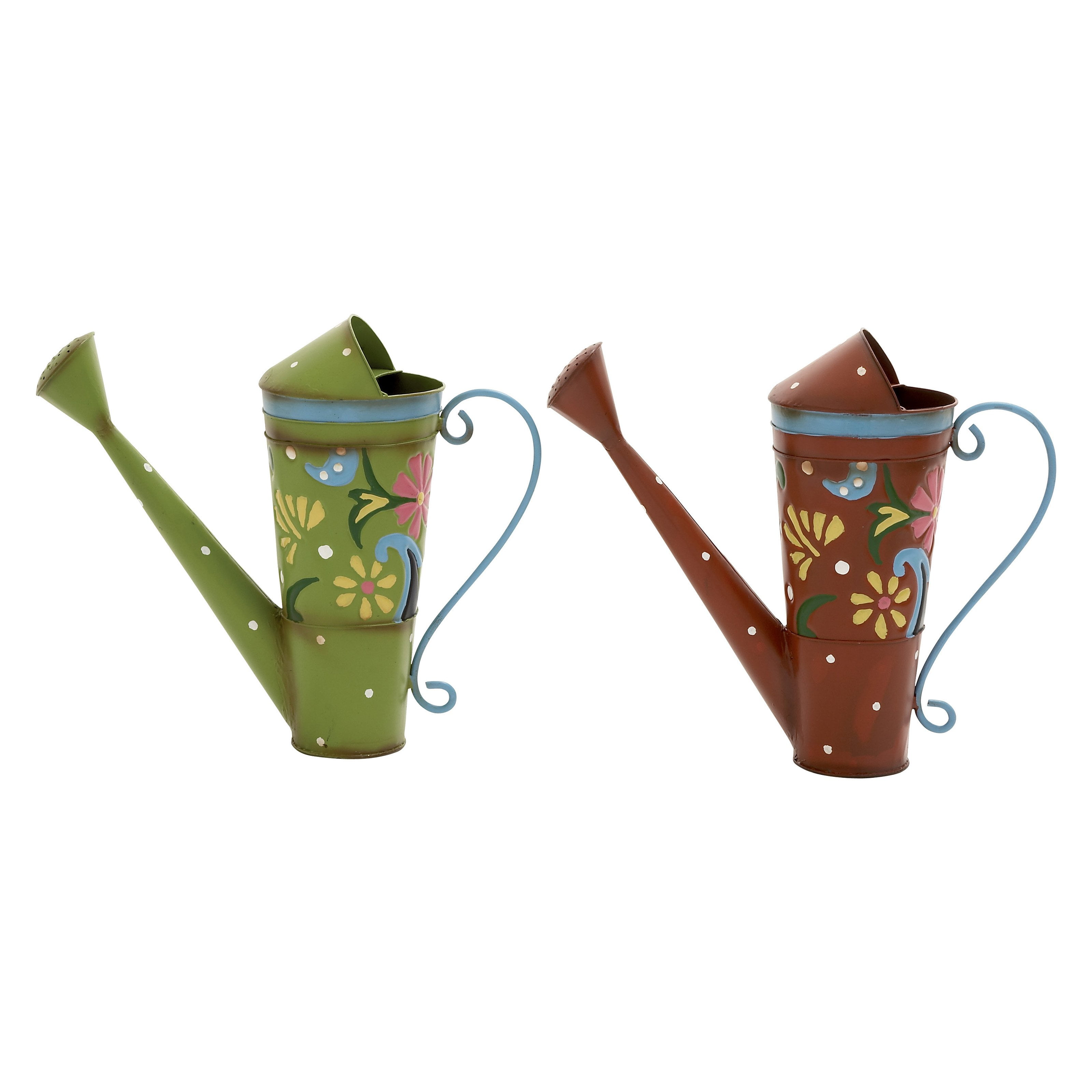 Decmode Metal Watering Can, Multi Color by DecMode