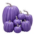 thumbnail image 1 of 7 calabazas artificiales de espuma para manualidades, accesorios para fotos, decoración de Halloween, calabazas decorativas de otoño para decoración Púrpura, 1 of 9
