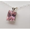 thumbnail image 4 of 9x7mm Emerald Pink Topaz Sterling Silver Necklace, 4 of 5