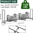 thumbnail image 2 of Bingirl 12Ft Firewood Rack Wood Storage Rack Stand for 3/4 Cord Firewood Outdoor Indoor, 2 of 8