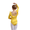 Yellow, variant on LYMAYTER Girls Ballet Costume Solid Color Long Sleeve Basic Leotard Summer Ruffled Practice Wear 3-11Y