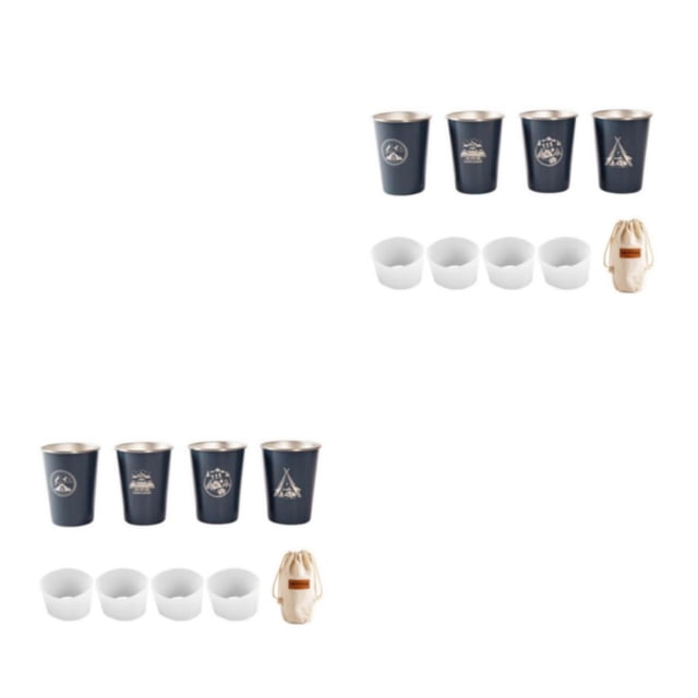 Vasos de Acero inoxidable Naiovety Juego de 4 piezas 350ML