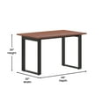 thumbnail image 5 of BizChair Commercial 48x30 Conference Table with 1" Thick Double Sided Laminate Table Top with PVC Edging and Heavy Duty U-Frame Steel Base, Walnut, 5 of 11