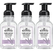 J.R. Watkins Foaming Hand Soap For Bathroom Or Kitchen, Scented, Usa Made And Cruelty Free, 9 Fl Oz, Lavender, 3 Pack.