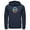Navy Blue, variant on Men's Justice League Tie Dye Logo Pull Over Hoodie Black Small